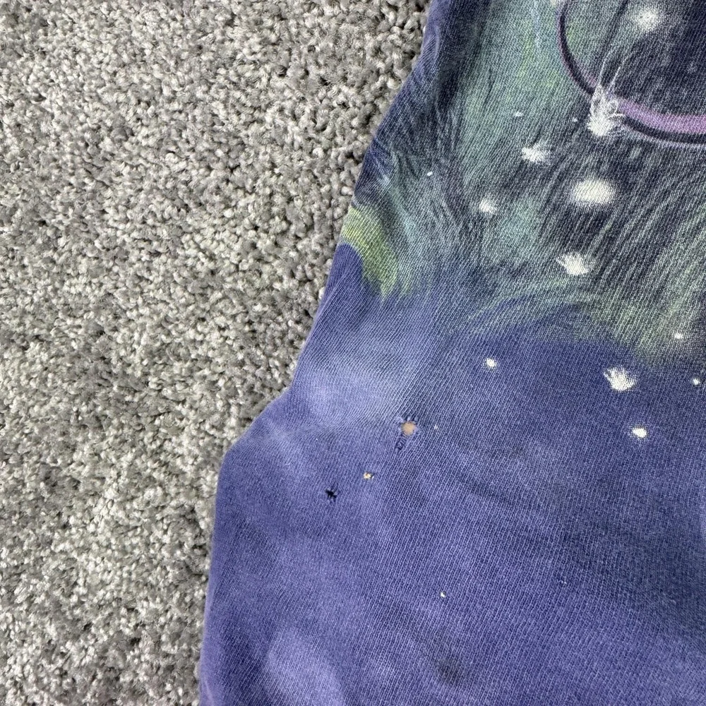 The Mountain Shirt Mens Medium Blue Fairy Moon Graphic Tee Fantasy Tie Dye